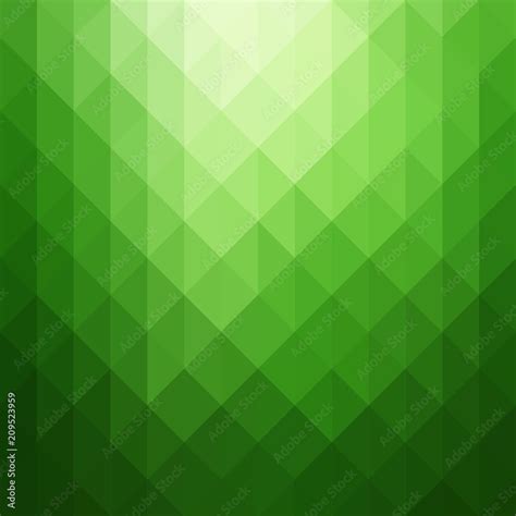 Abstract Geometric Pattern Green Triangles Background Stock Vector