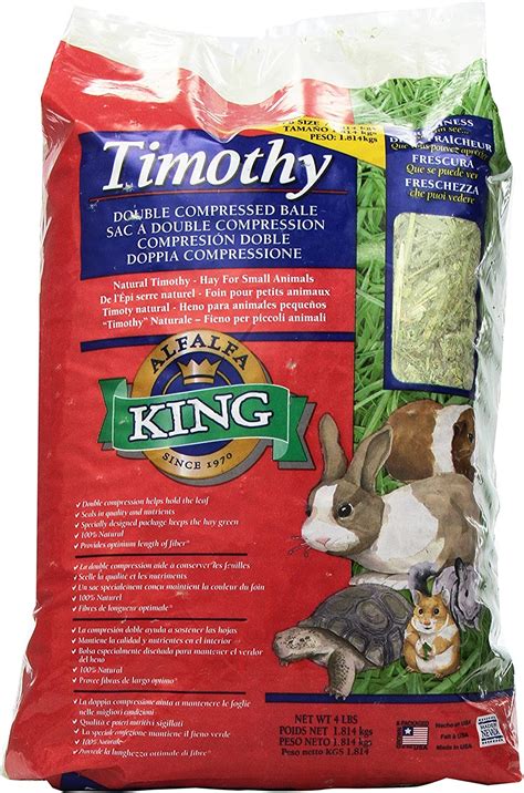 Alfalfa King Double Compressed Timothy Hay Pet Food 12 By 9 By 5 Inch
