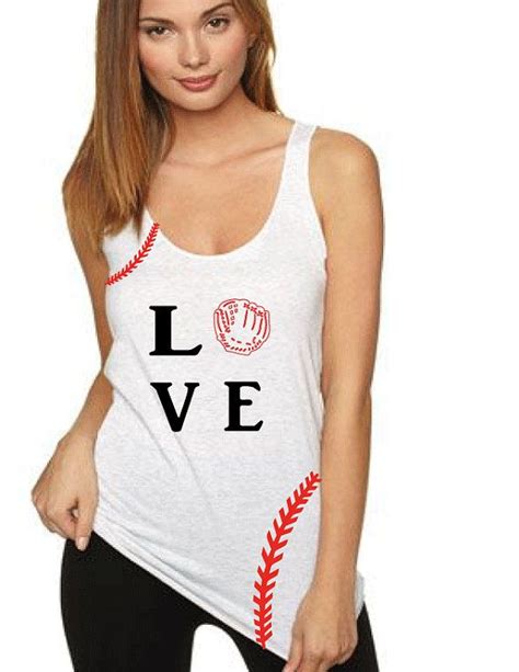 Love Baseball Womens Racerback Tank With All New Metallic Red Womens Racerback Tank Athletic