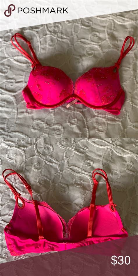 Hot Pink Lace Victorias Secret Bra 34b Sized Hot Pink Lace Bra From