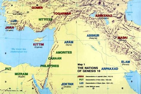 Migration Of Japheth Shem And Ham And The Sons Of Javan Elishahand
