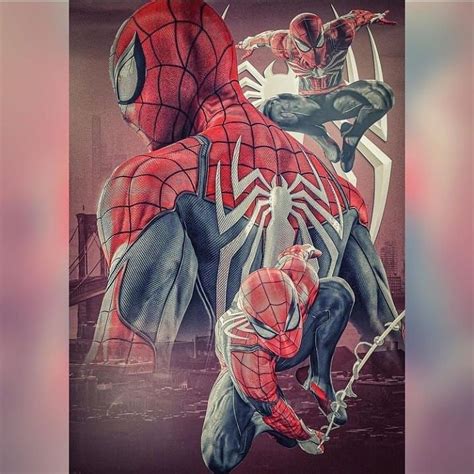 Official Spider Man On Instagram “spider Man Ps4 Art And All Mcu Spidey