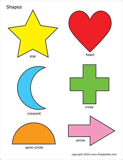 Basic Shapes | Free Printable Templates & Coloring Pages | FirstPalette
