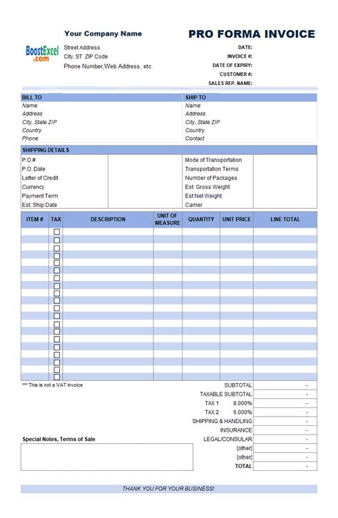 Proforma Invoice Template Excel Luxury Proforma Invoice Format In Excel