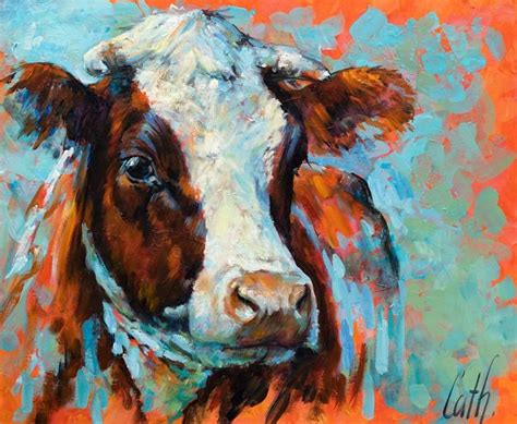 Original Cows Painting By Cath Driessen Expressionism Art On