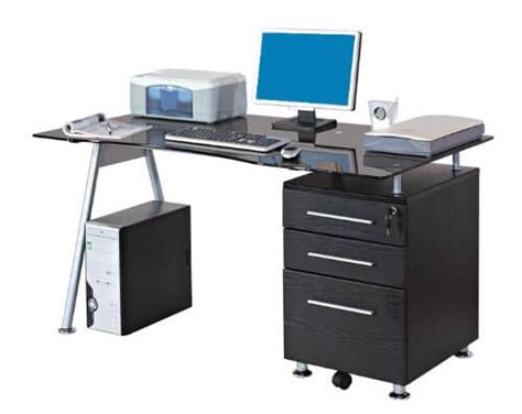 Bei der planung eines büroraumes bieten schreibtische das zentrum. SixBros PC Schreibtisch GLAS lI Il Elegantes Design ...