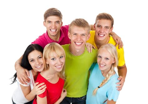 Grupo Alegre De Jovens Foto De Stock Imagem De Adulto 17250586