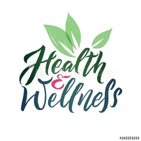 Health and Wellness Studio Vector Logo. Stroke Green Leaf ...