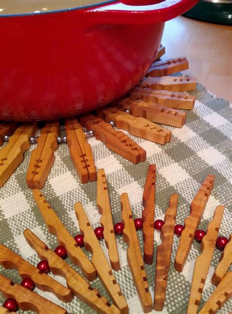 Clothespin Trivet From Kevins Quality Clothespins
