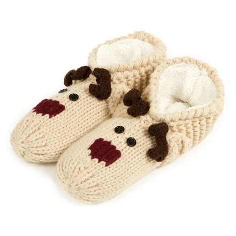 Sims 4 christmas footsie pj's. totes Ladies Novelty Hand Knit Slipper Socks | totes ISOTONER