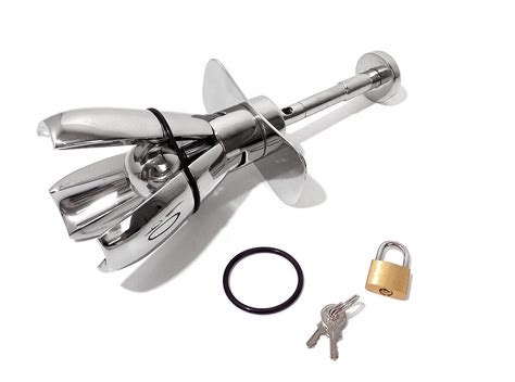 Stainless Steel Locking Anal Plug Plunger Style Pear Of Anguish Cuffstore Ebay
