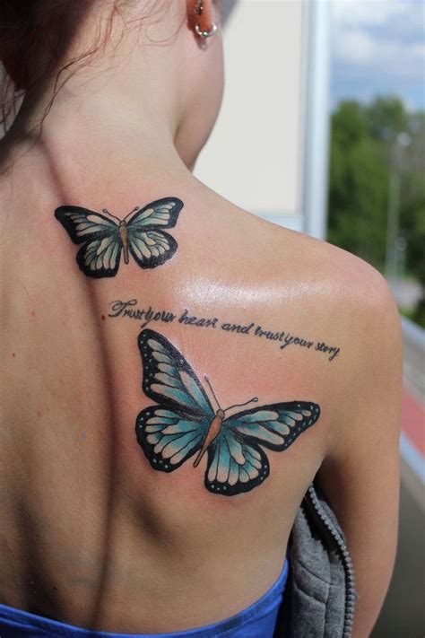 Butterfly Tattoo On Upper Back