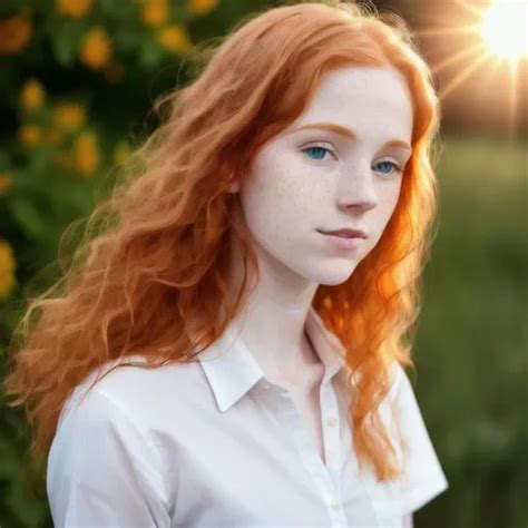 Full Body Picture Of A Ginger Pale Skin Freckled You Openart