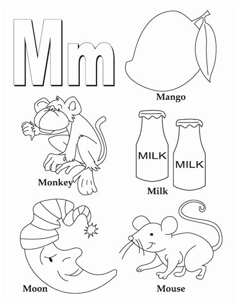 68 Letter M Tracing And Coloring Pages Inactive Zone