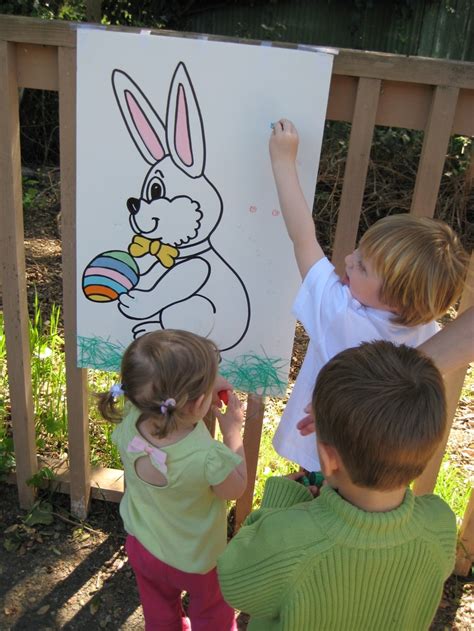 Easter Game Pin The Tail On The Easter Bunny Use Sticky Dots A