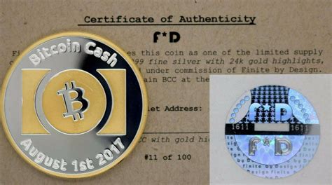 Powerful bitcoin and bitcoin cash wallet. Bitcoin Cash Physical .999 Silver & 24 kt Gold Coin w COA ...