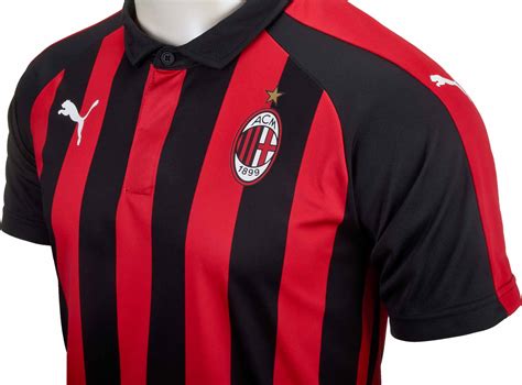 Short sleeved gameday jersey with sponsor. PUMA AC Milan Home Jersey - Special Edition 2018-19 ...