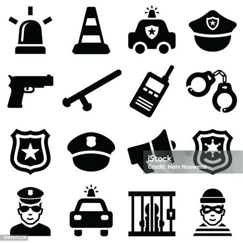 경찰 아이콘 아이콘에 대한 스톡 벡터 아트 및 기타 이미지 아이콘 경찰관 워키토키 Istock
