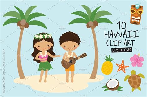 Hawaii Beach Vector And Png Set People Illustrations ~ Creative Market