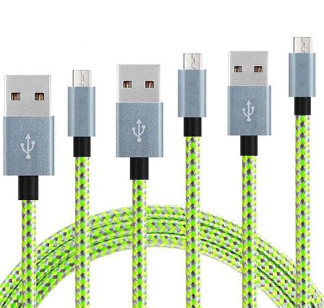 6ft Extra Long Micro Usb To Usb Cable Nylon Braided Charging Cable