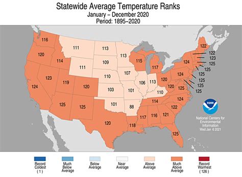 2020 Was The United States Fifth Warmest Year On Record Noaa