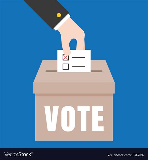 Business Hand Vote For Election Royalty Free Vector Image