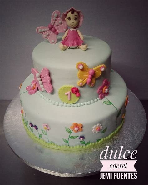 Flores rosas angelito bautismo baby shower nena. torta primer añito para niña | Tortas, Dulces, Diseños de ...