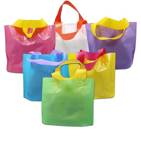 Buy 100pcs Colorful Plastic Shopping Bag With Handle