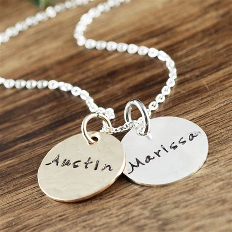 Personalized Mom Necklace With Kids Names Name Necklace Hand Etsy