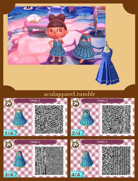 Polka Dotted Blue Dress Animal Crossing