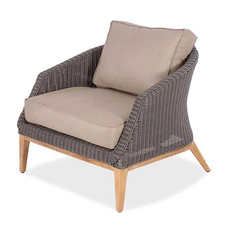 A neutral beige, brown, white, or gray. Grace Wicker Teak Outdoor Club Chair - - Teak Patio ...