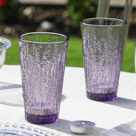 Two Luxury Coloured Glass Tea Light Holders By Dibor