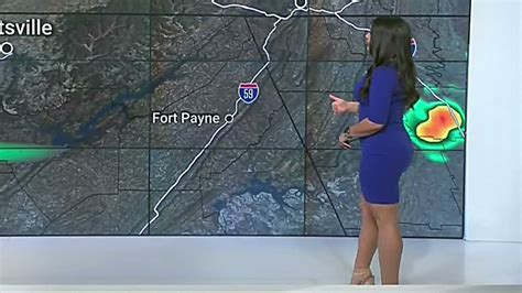 Felicia Combs Short Blue Dress Weather Channel Rear View Easy