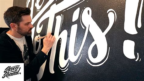 Lettering Wall Mural For Home Office Lets Do This Youtube