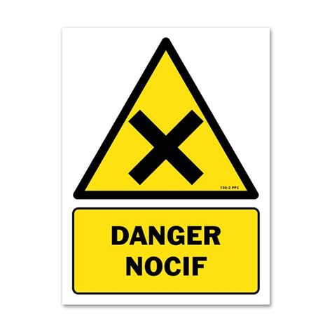 Panneau Picto Nocif Signalisation De Danger Efficace 60cm