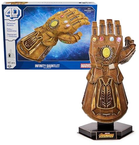 4d Build Marvel Infinity Gauntlet 3d Puzzle Model Kit With Stand 142