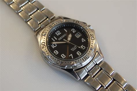 Seiko offer a large selection of quartz, kinetic and solar watches, as well as their reliable and affordable automatic collections. SOLD 2002 Seiko Solar 100m bracelet men's watch - Birth ...