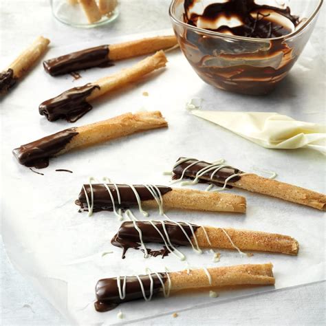 Phyllo dough doesn't puff when it bakes—it crisps. Chocolate-Dipped Phyllo Sticks | Recipe | Desserts, Light ...