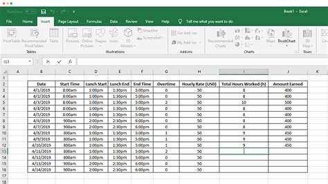 How To Track Time In A Spreadsheet
