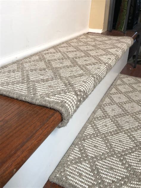 To learn how to use a steamer to clean a wool carpet, scroll. Padded Wool Carpet Stair Treads - TIBURON (Grey) | Carpet ...