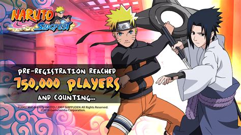 Naruto Slugfest 750000 Pre Registered Players Cubinet Interactive