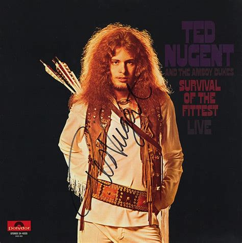 Ted Nugent Signed Ted Nugent And The Amboy Dukes Survival Of The