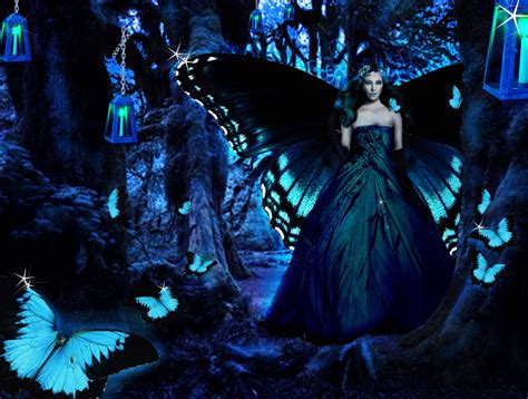Download Fairy Night Butterfly Wallpaper