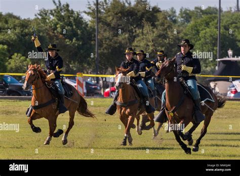 Us Army Soldiers With 1st Cavalry Divisions Horse Cavalry Detachment