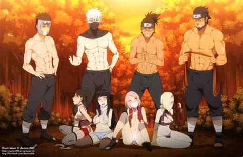 dannex009 haruno sakura hatake kakashi hyuuga hinata jiraiya naruto sarutobi asuma