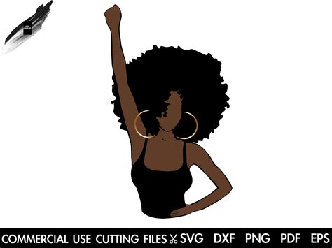 Afro Woman Power Fist Svg Afro Black Afro Svg Black Woman Svg