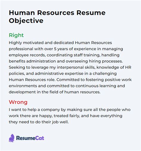 Top 18 Human Resources Resume Objective Examples Resumecat