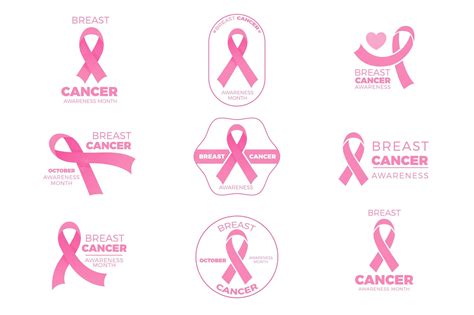 Premium Vector Breast Cancer Awareness Month Badges Collection
