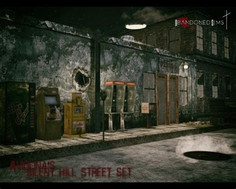 2t4 Aviolinas Silent Hill Street Set For The Sims 4 Spring4sims
