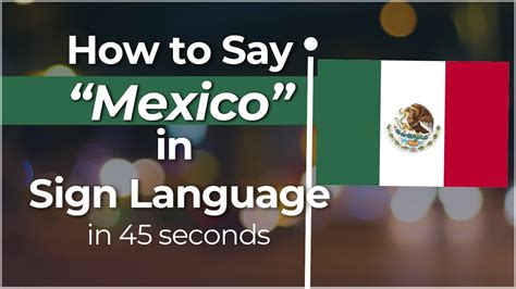 How To Easily Sign Mexico In Sign Language Youtube